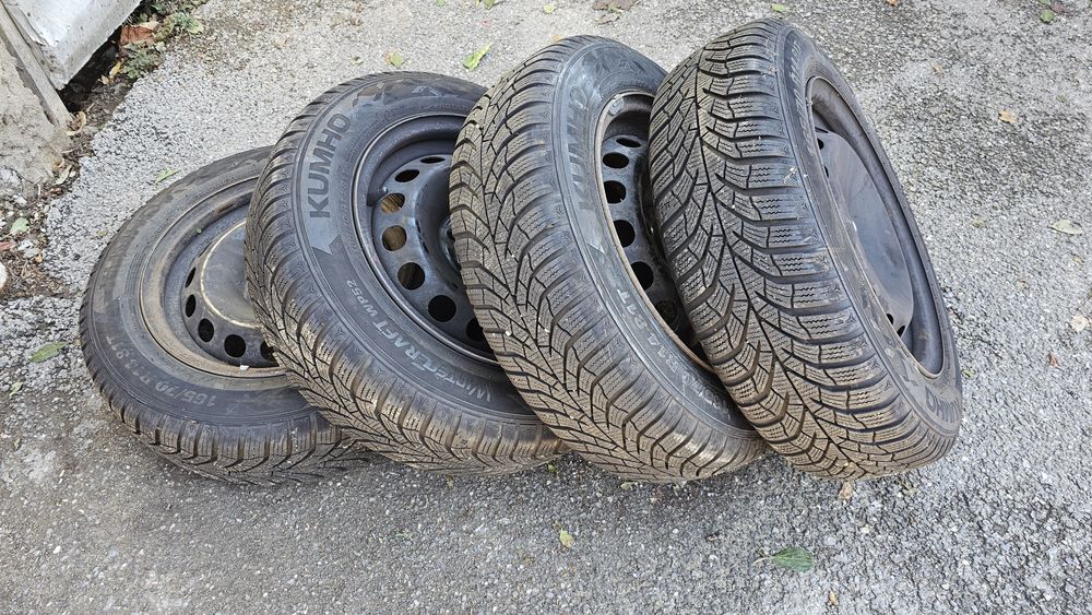 Anvelope KUMHO de iarna 165/70 R14+jante 4 bucăți