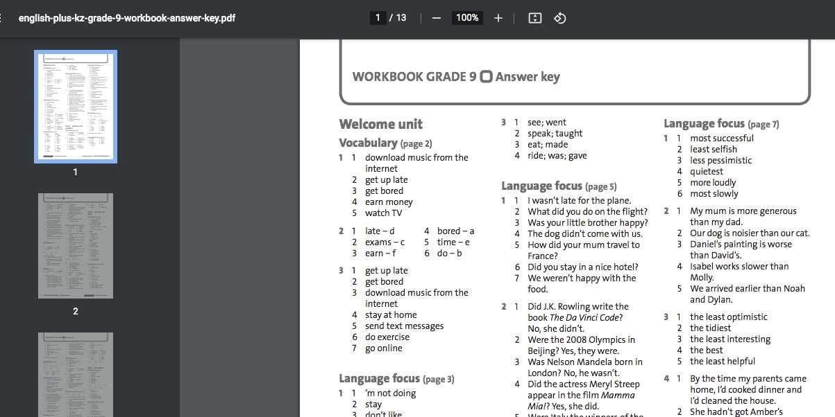 English Plus Kazakhstan Work Book ответы 5 6 7 8 9 классы