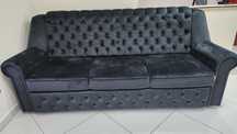 Canapea extensibila 3 locuri Ferdinand, negru, 237 x 90 x 105 cm, 2C