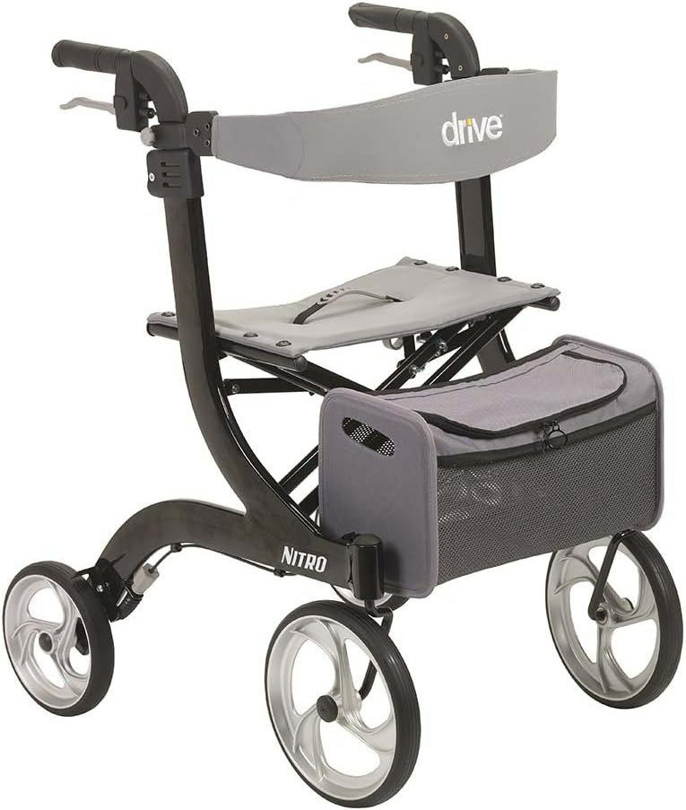 Ходунки роллатор Drive nitro Usa black red.