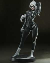 Figurina 3D din Rășină - Black Cat - Detalii Excepționale