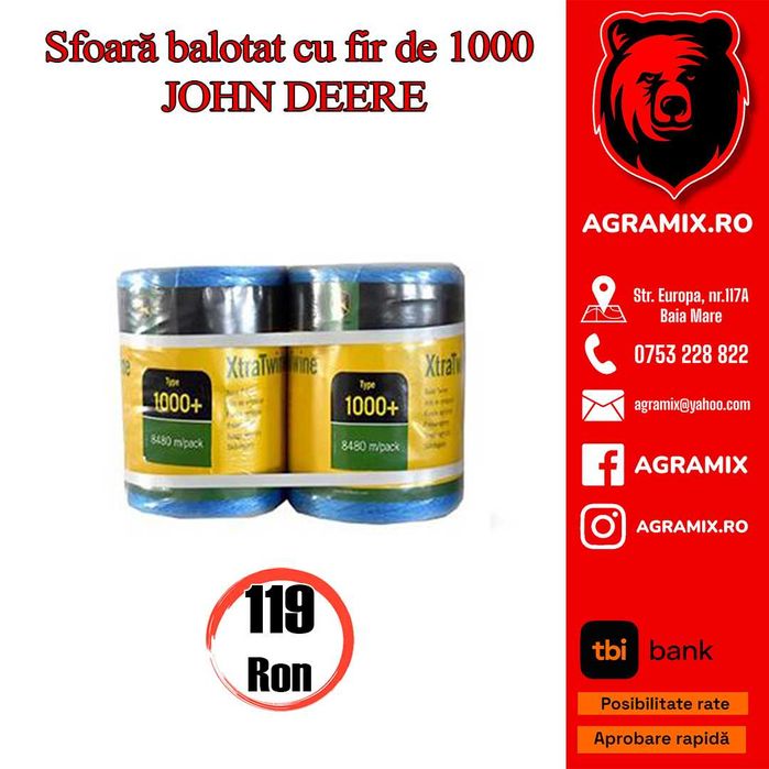 Sfoara balotat Cotesi, John Deere, Agramix noi