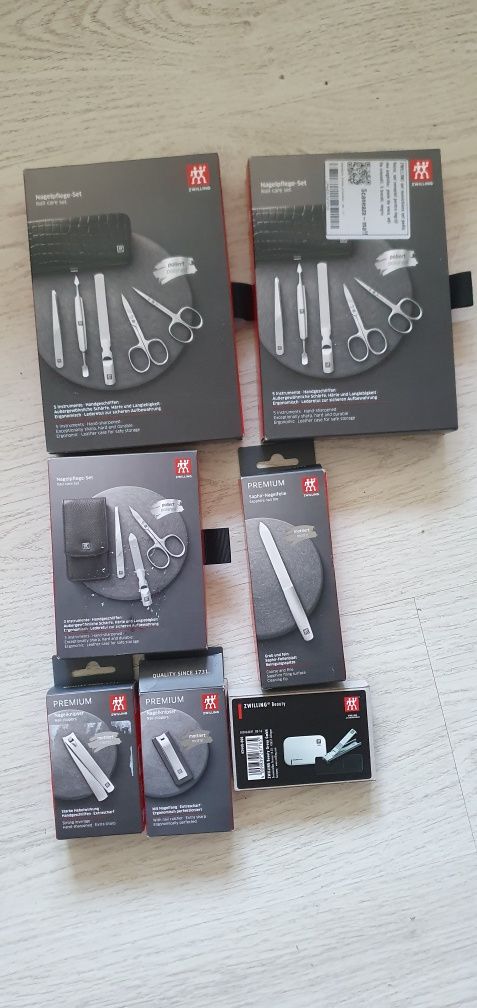 Zwilling set 5 pcs manichiura/pedichiurai cu etui din piele crocodil