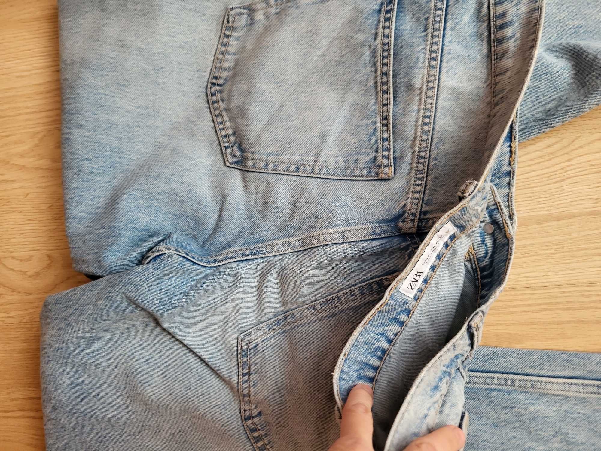 Zara-оригинални дамски дънки широк крачол 42 размер-27 лв
