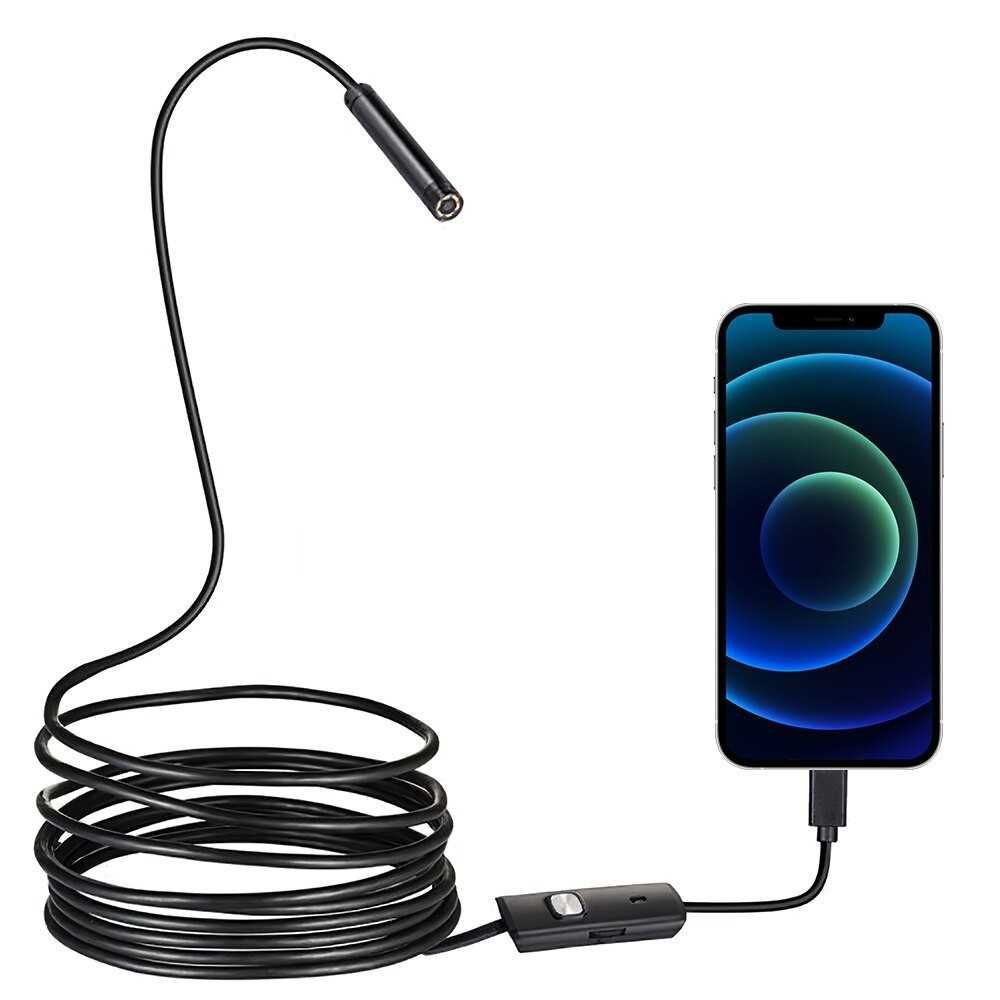 Ендоскопска камера за смартфон EN20, гъвкава, IP67, LED осв., 3 м