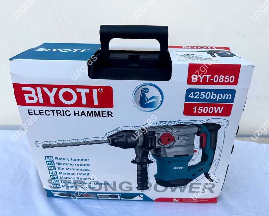 Бепул доставка перфоратор 32мм оригинал Biyoti 1500 ватт новый мошный