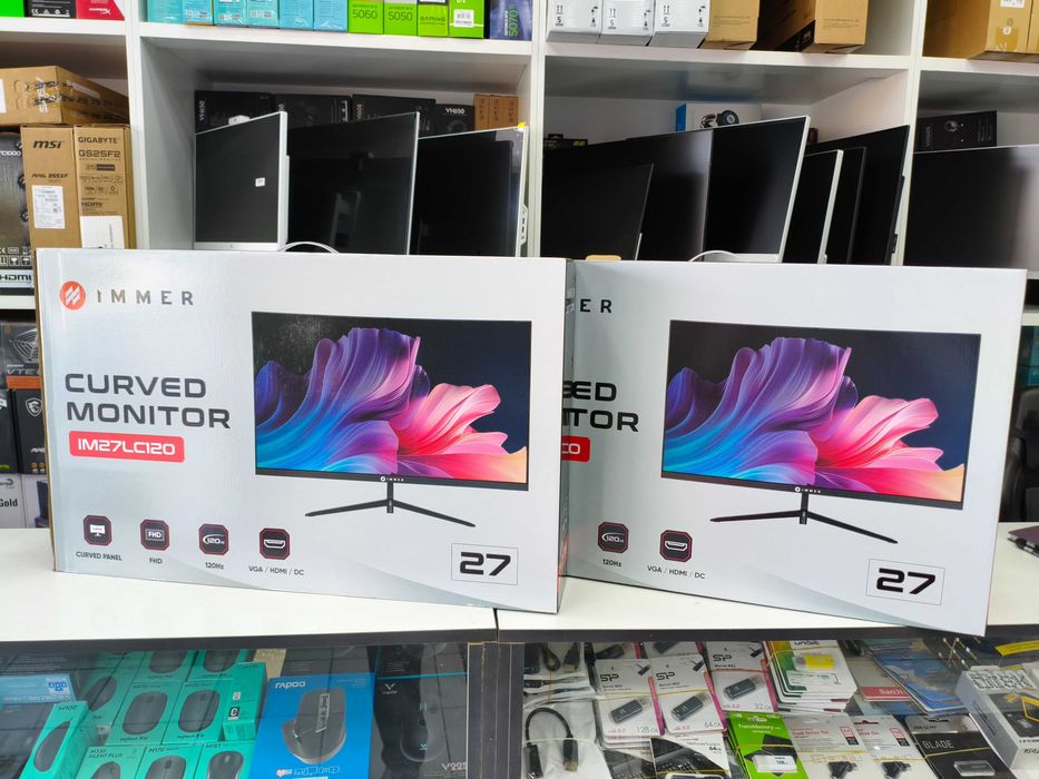 Монитор Immer 27" Curved FullHD 120hz, HDMI НОВЫЙ