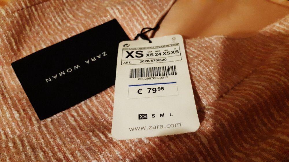 Рокля на Зара - нова, с етикет - XS (НАМАЛЕНА- 50 лв)