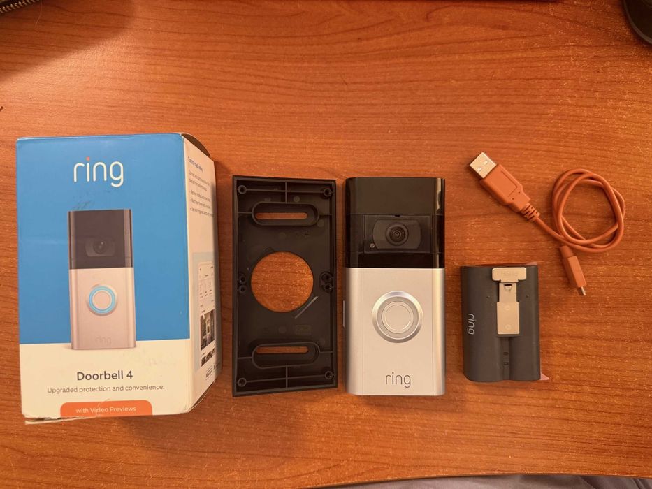 Безжичен видеодомофон звънец Ring Doorbell gen 4 WiFi на батерия