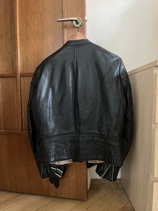 Geacă de piele bărbătească Harro, neagră, îmblănită