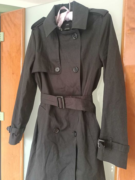 Trench Mango negru