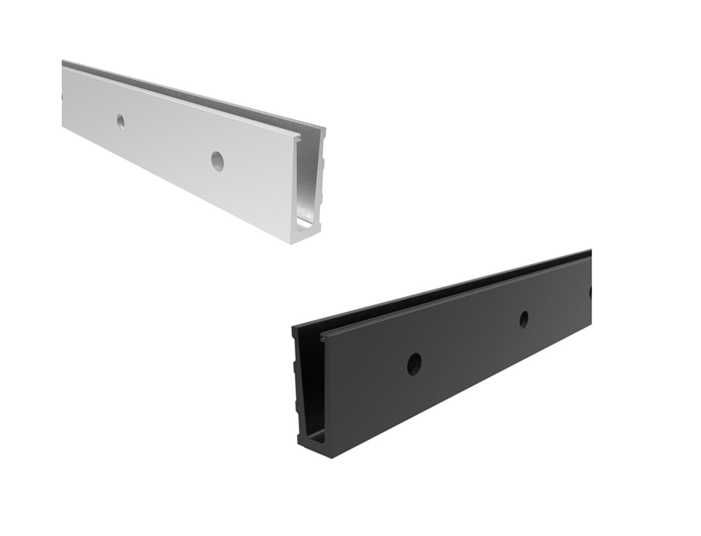 Profil Aluminiu Eloxat / Negru pentru Balustrada de Sticla + Fixare