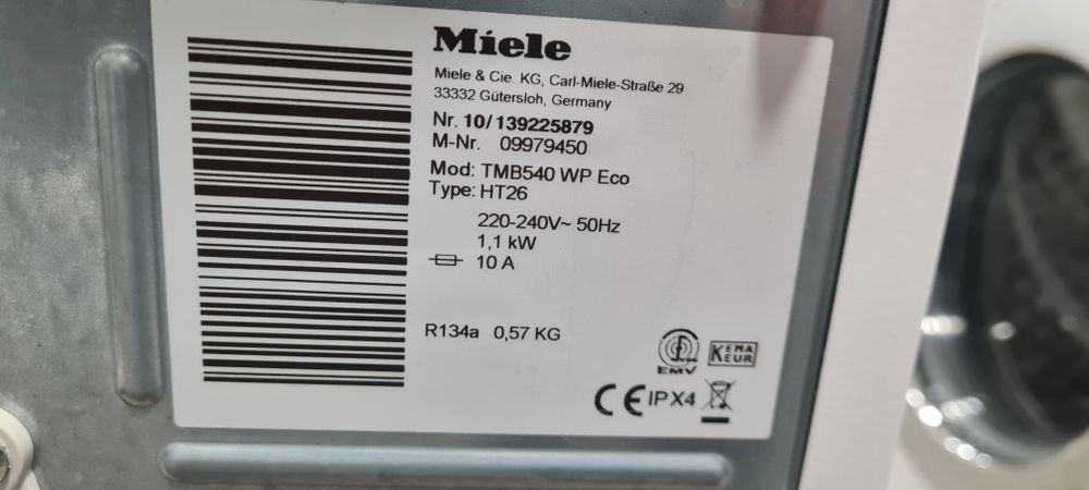 Сушилня с термопомпа Miele TMB540 WP Eco T1 8кг/А++