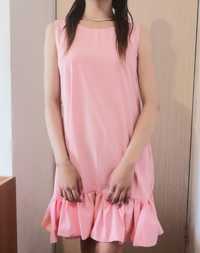 розовое платье свободного кроя