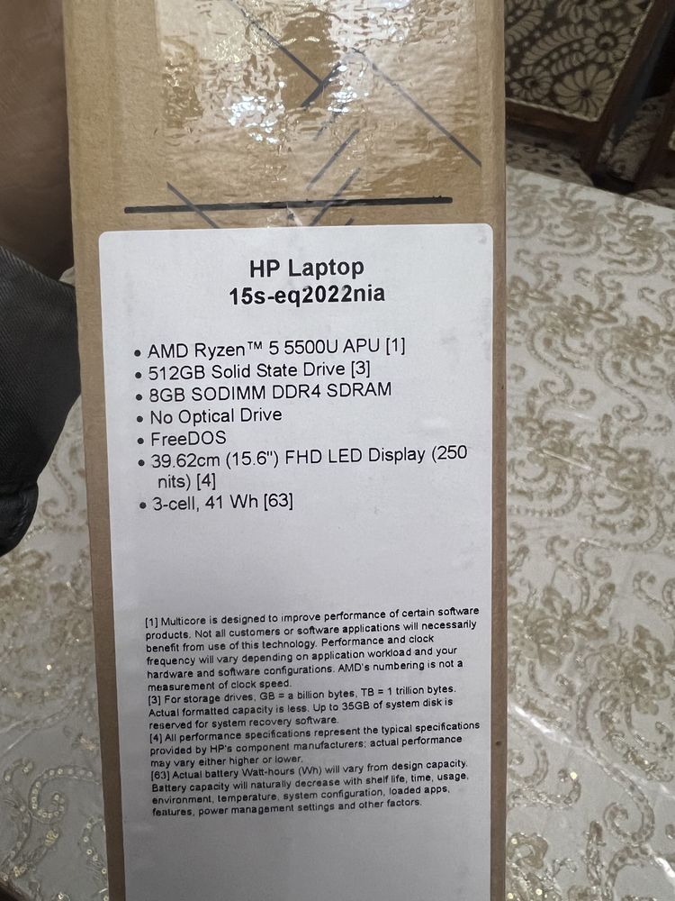 Notebook HP laptop 15s