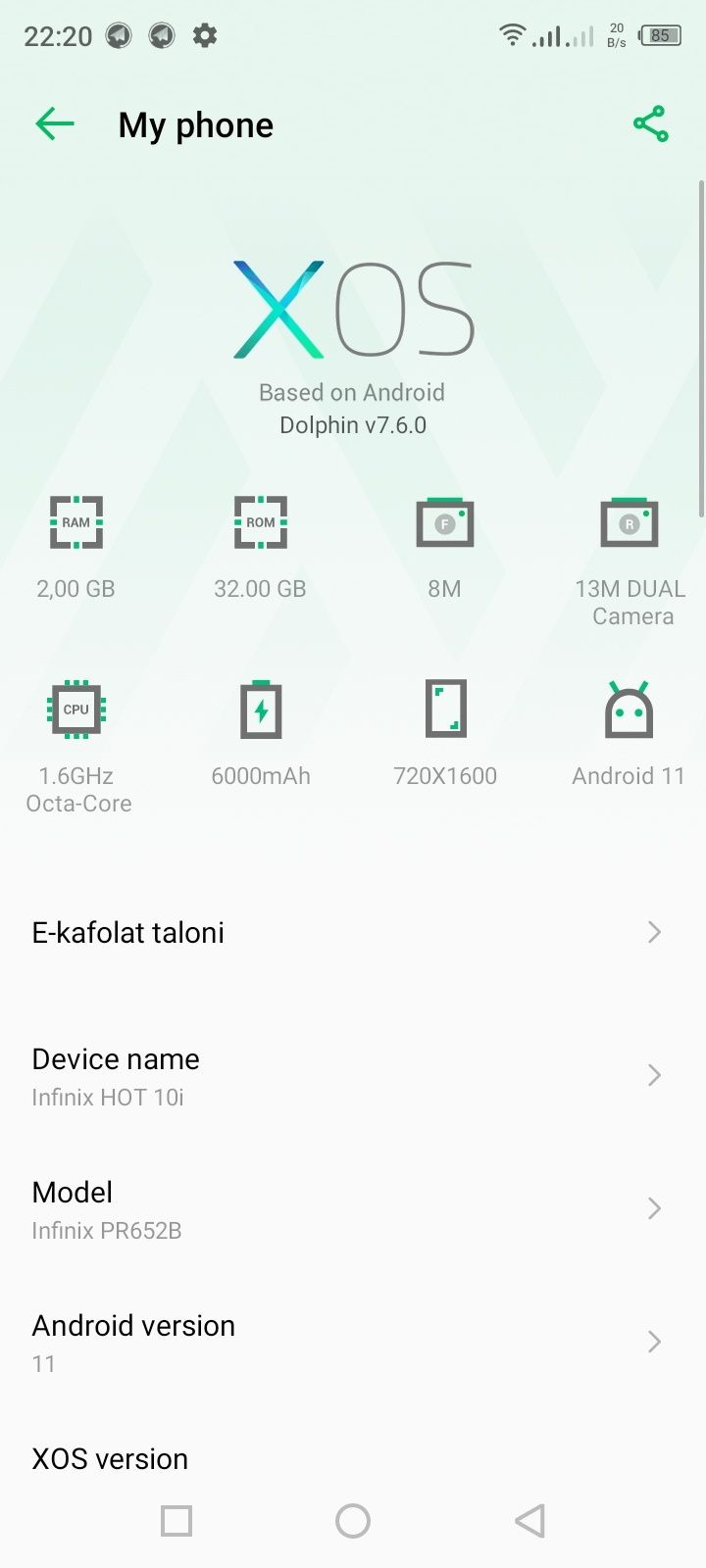 Infinix hot 10 i.   (infinix smart 5 pro)