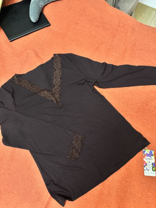 Новая Кофточка лонгслив с кружкевом