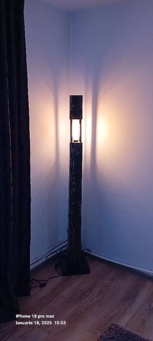 Iluminat și mobilier grădină, unicat, handmade, din lemn masiv