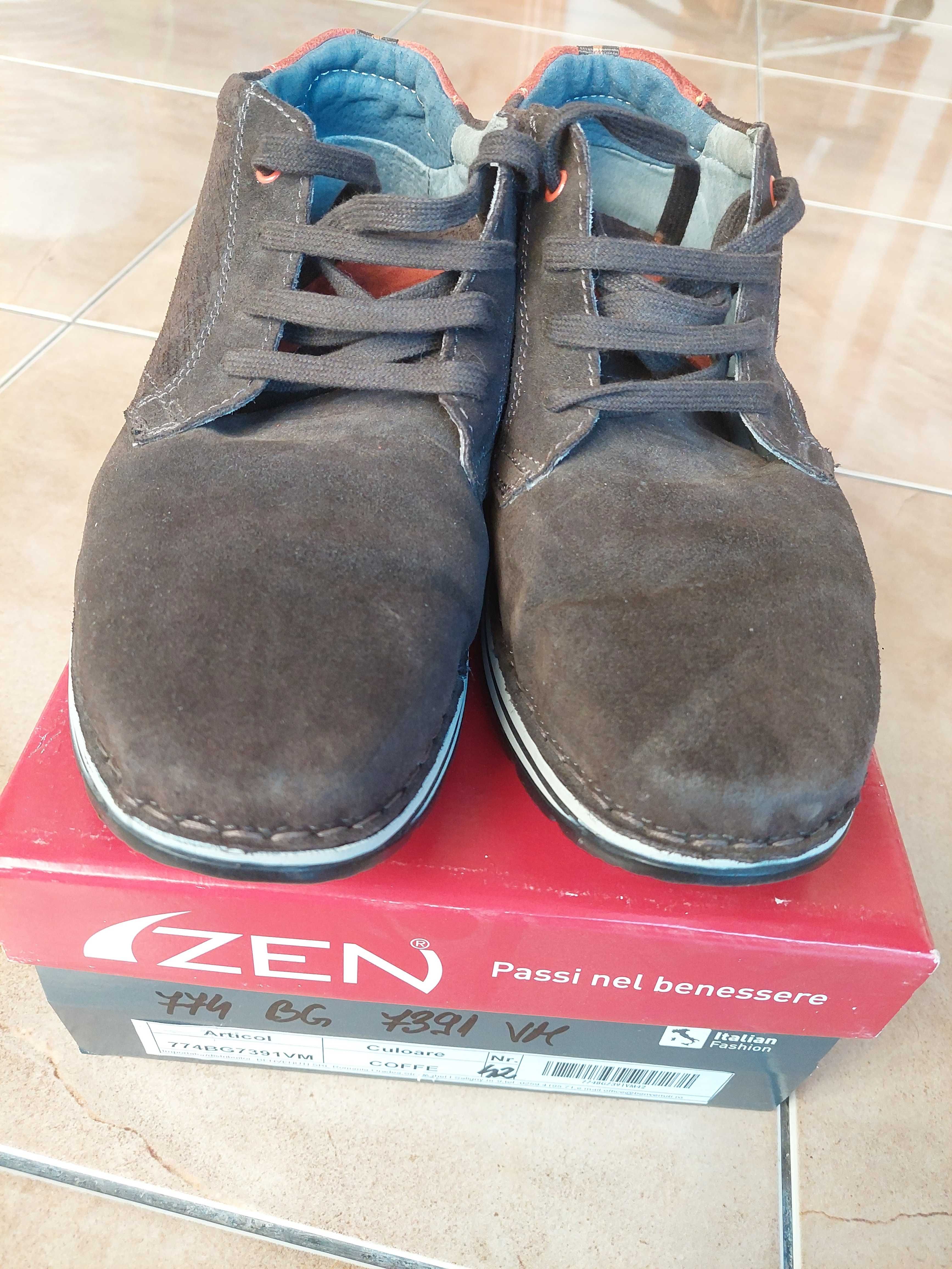 Pantofi ghete ZEN piele intoarsa nr. 42