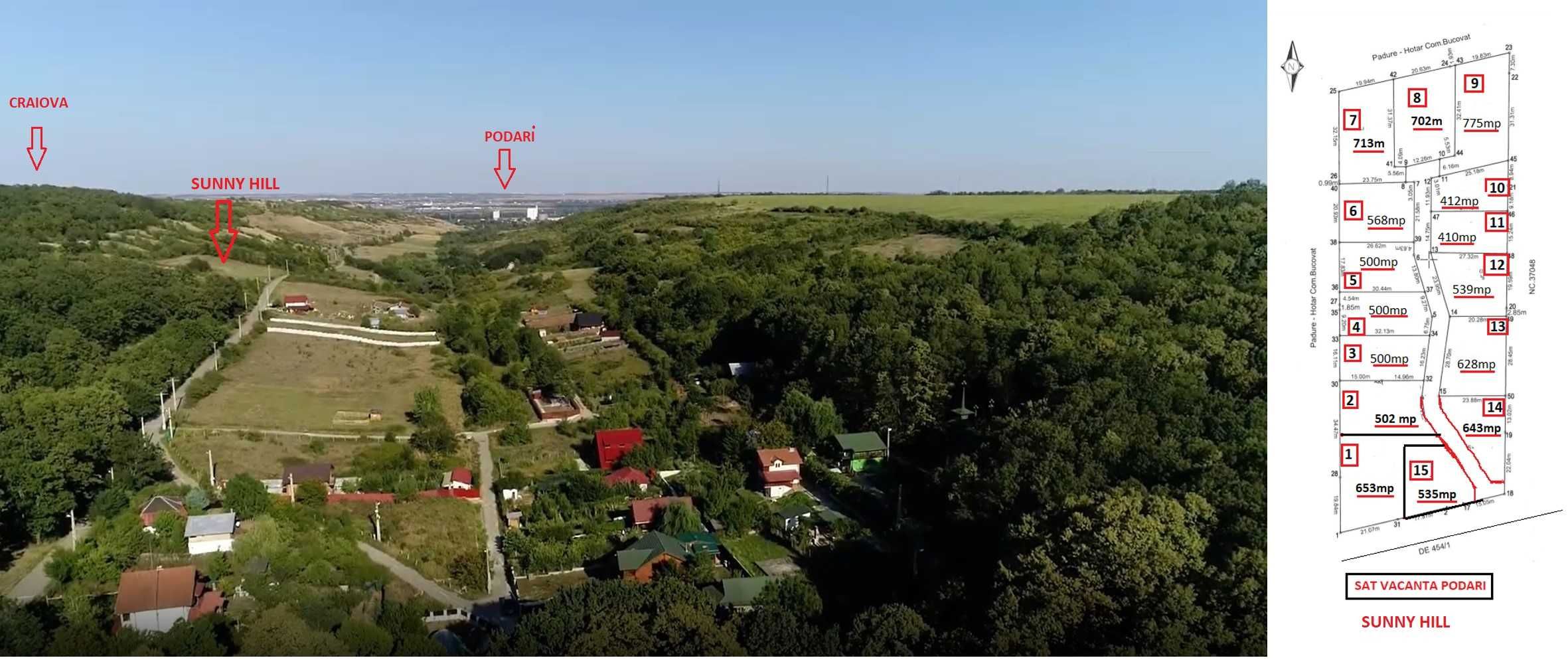 PODARI SAT VACANTA 535 MP , 20 minute de centru Craiova
