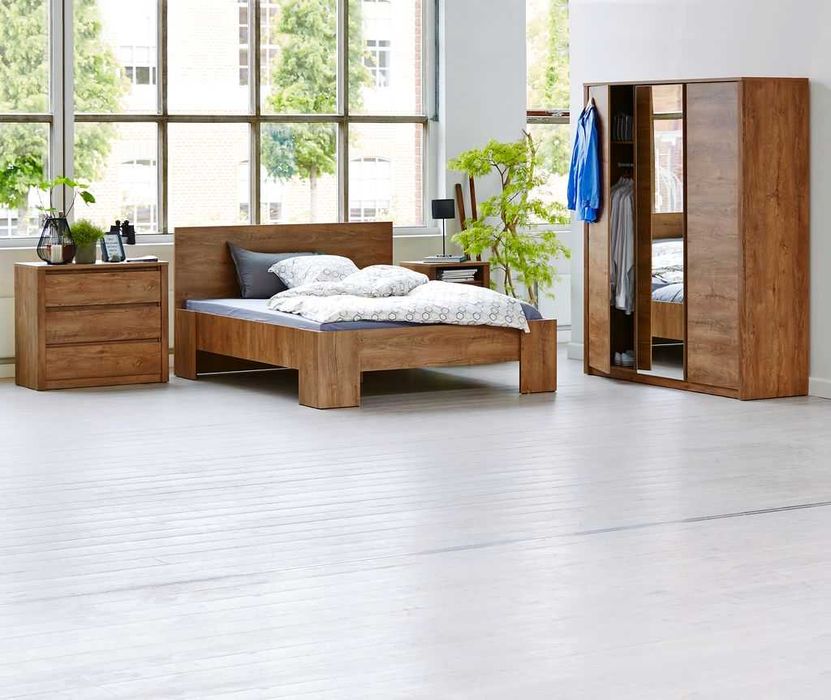 Pat complet + somiera + saltea + 2 noptiere SUPER OFERTA