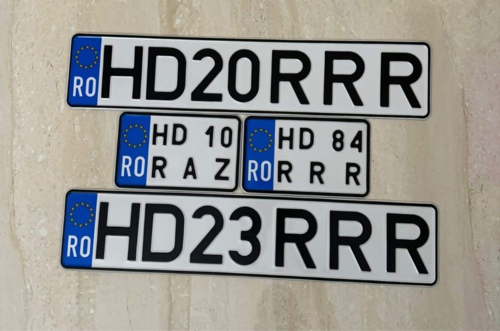 Placute auto ornamentale Romania Internationale