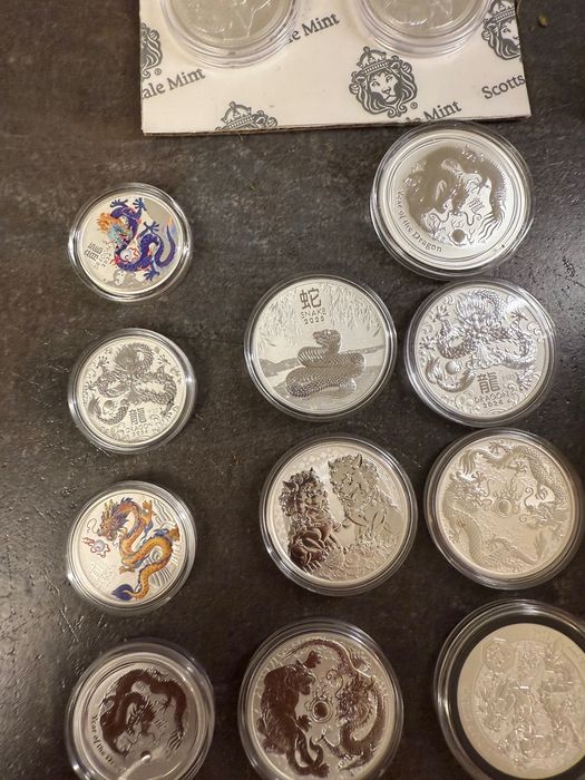 Инвестиционно сребро. Различни колекции лимитирани - Лунар, и други