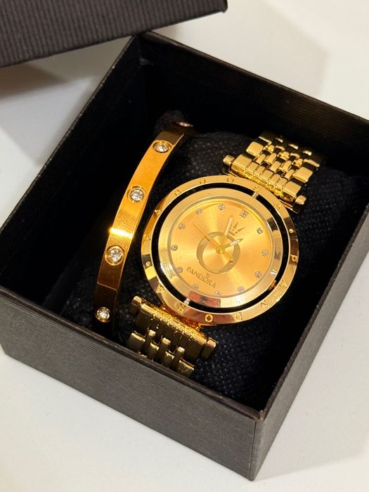 Часы Pandora с вращающимся циферблатом и браслетом