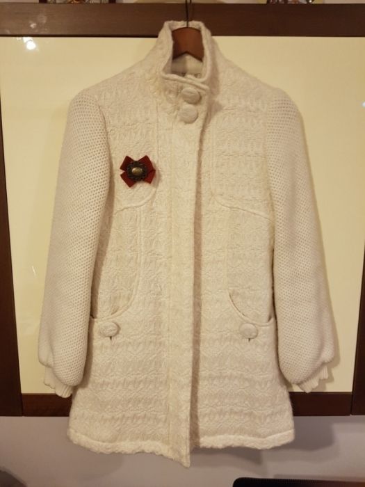 Palton dama crem / unt Zara
