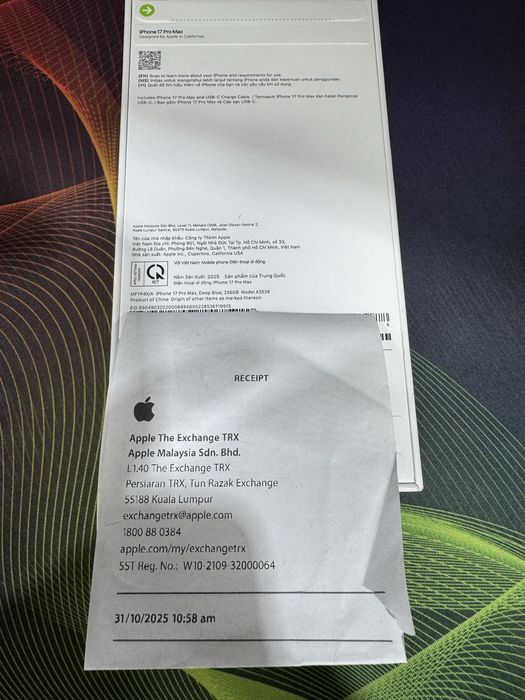 Новый запечатанный iphone 17 pro max 256 привезли из Малазии