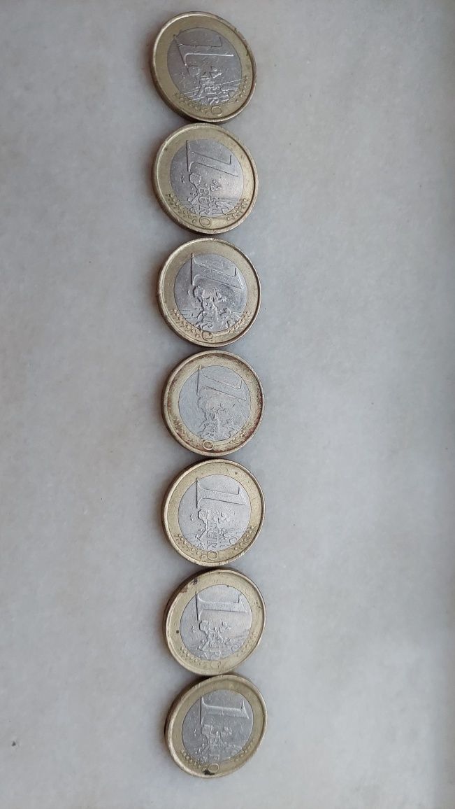 Monede rare  de 1 si 2  €  din anul 2002 .