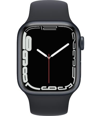 НОВ!!! Apple Watch 7, GPS, Midnight Aluminium 41mm, Sport Band