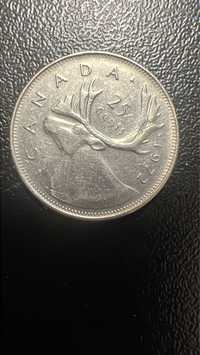 Moneda 25 cents 1972 Canada