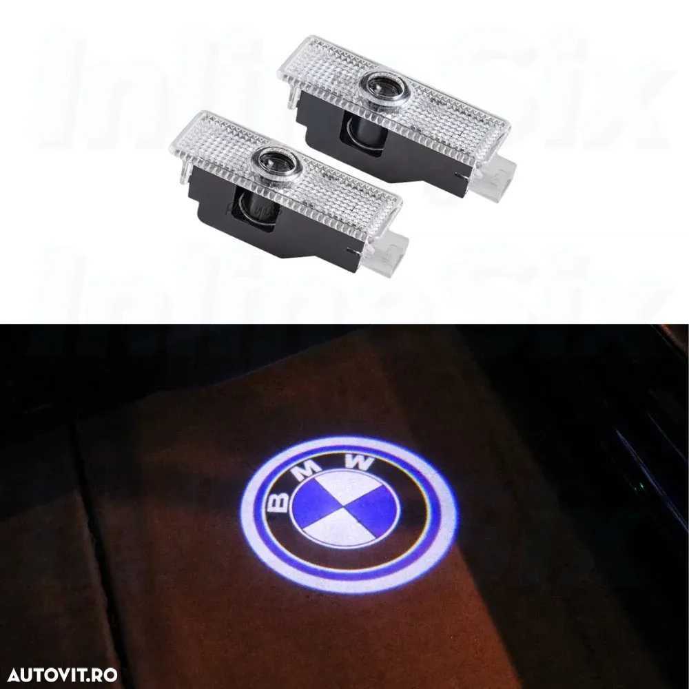 Set Logo Proiectoare Lampi 3D LED Lumini Usi Portiere BMW X 1 3 5 6 7