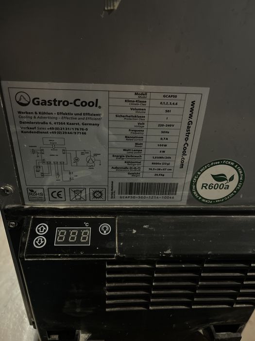 Frigider gastro cool cu reglaj temperatura pentru doze suc/ bere