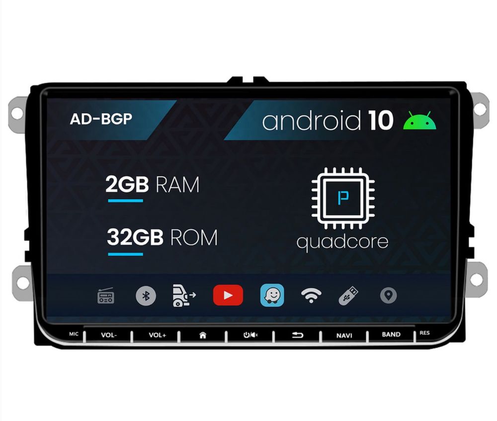 Navigatie Android 2GB RAM Passat B6 B7 Golf Skoda Octavia Seat Noua
