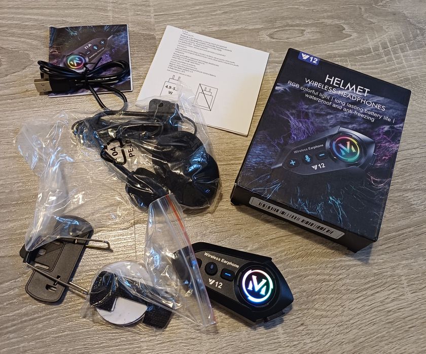 Casca moto wireless cu fm