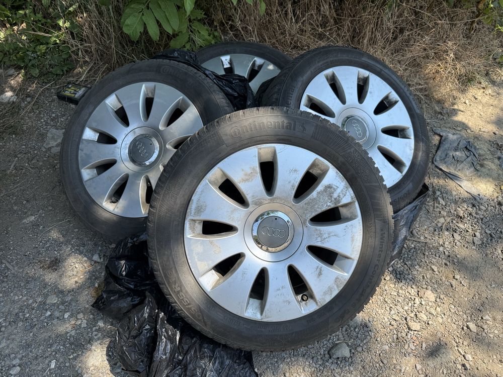 Оригинални джанти ауди 16" 5х112 + зимни гуми