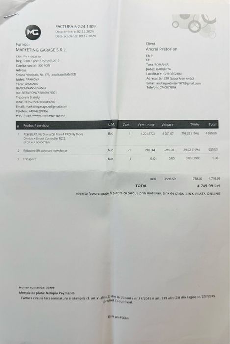 Dji Mini 4 Pro Fly More Combo + accesorii, garantie 12.2026