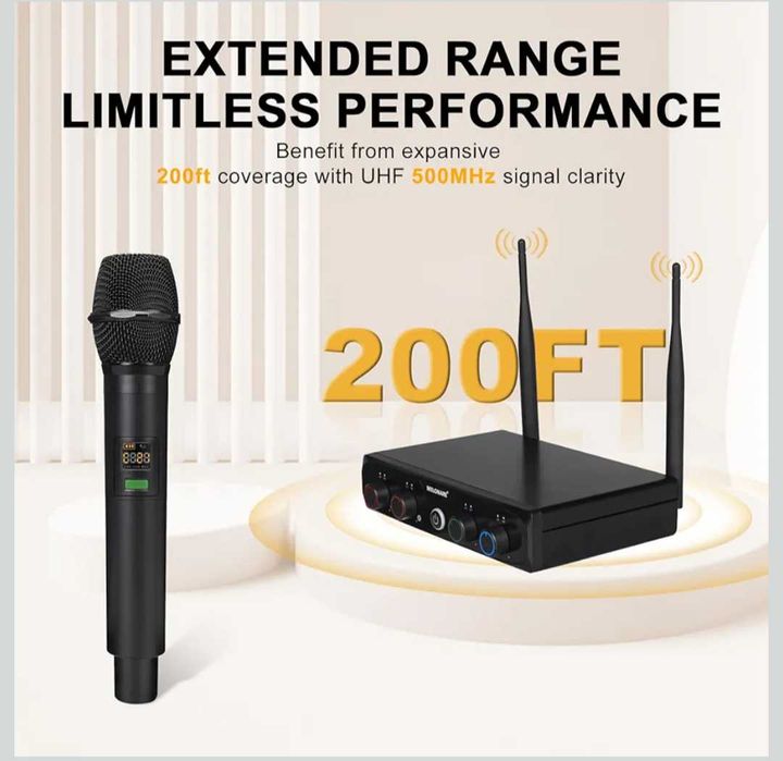 MELONARE MWM-41-2H2B 4-канална безжична микрофонна система UHF