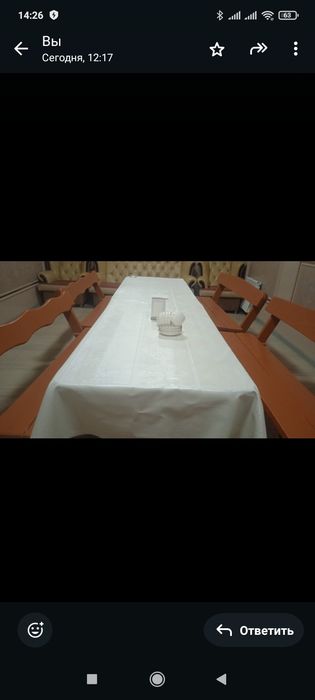 Стол со скамейками