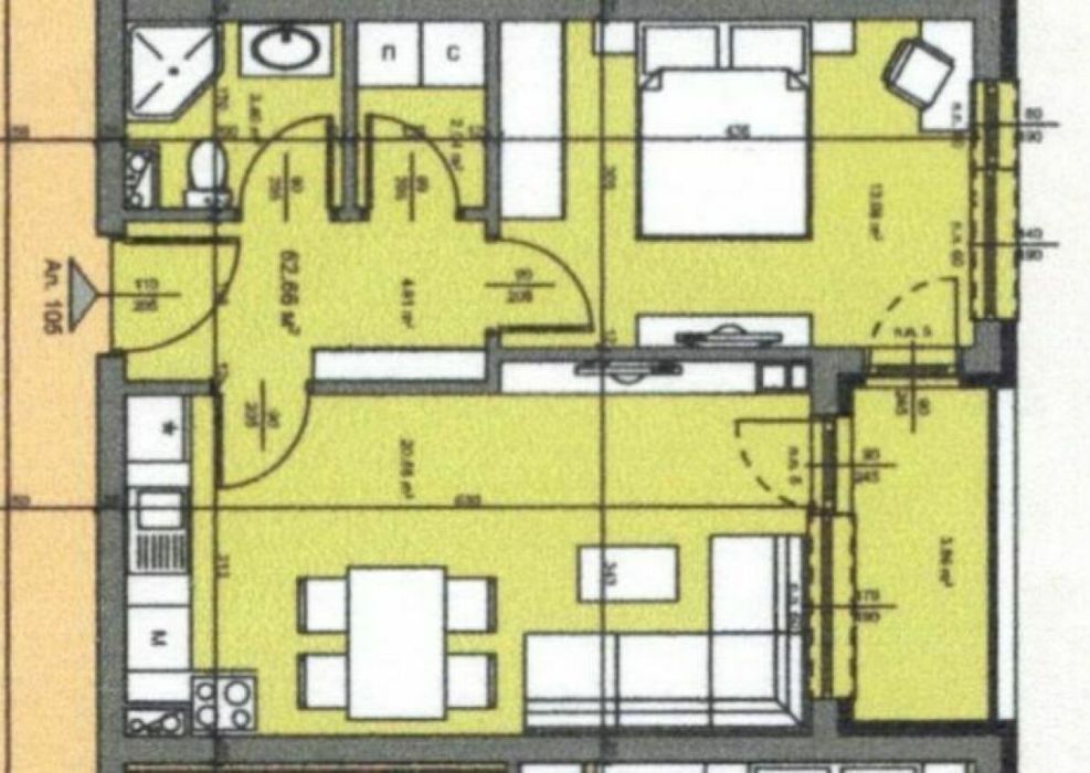 Двустаен апартамент в Бургас, кв.Долно езерово