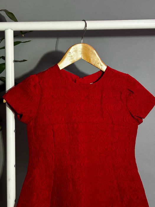 Mayoral girls' red short sleeve dress 8y