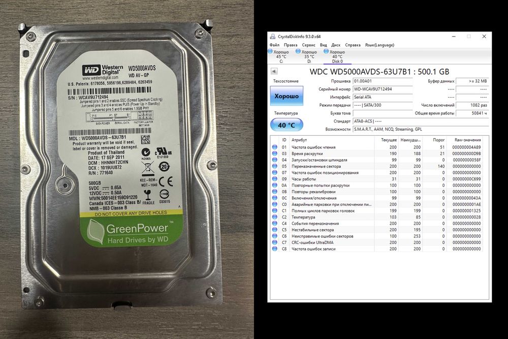 Продам б.у. HDD жесткие диски 500GB / 1TB / 2TB / 4TB