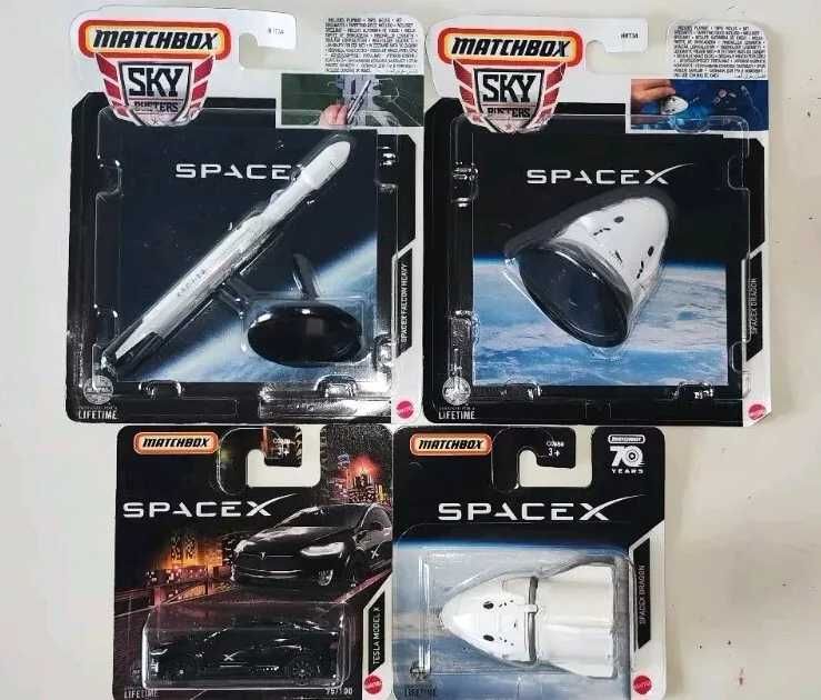 Set 4 Matchbox Space X Sky Busters Tesla X