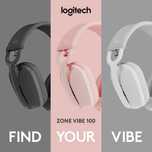 [НОВЫЕ] Наушники Logitech ZONE VIBE 100 Black/Pink/White