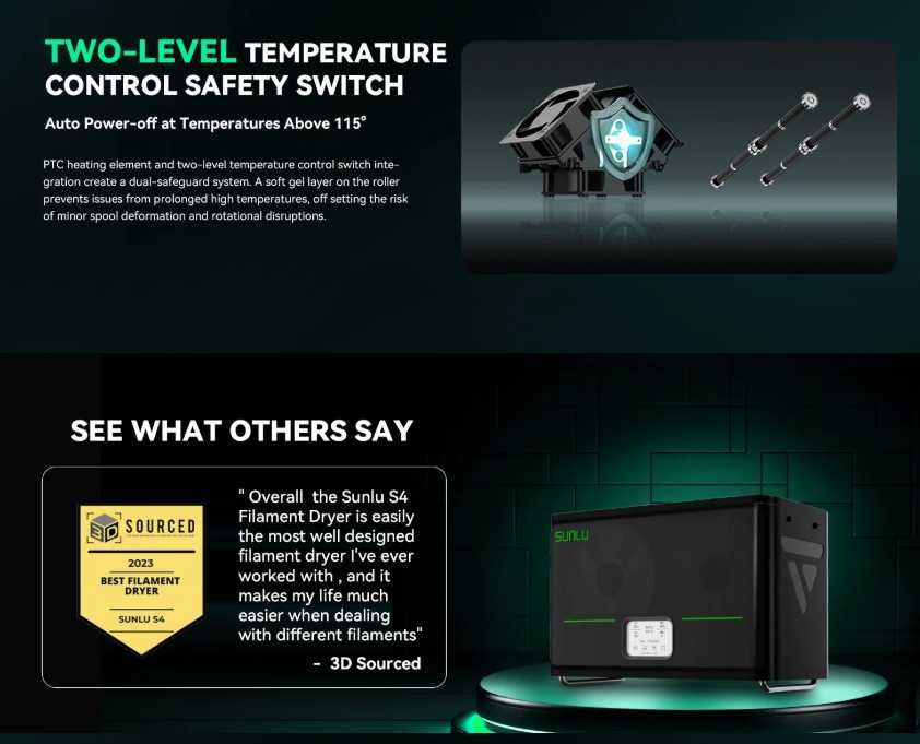 Сушилня за филамент SUNLU S4 Filament Dryer