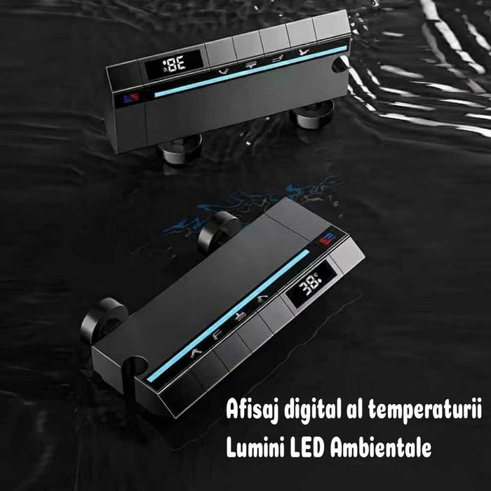 Set Coloana Dus Premium, Termostat, Temperatura, 4 Functii, Tip Ploaie