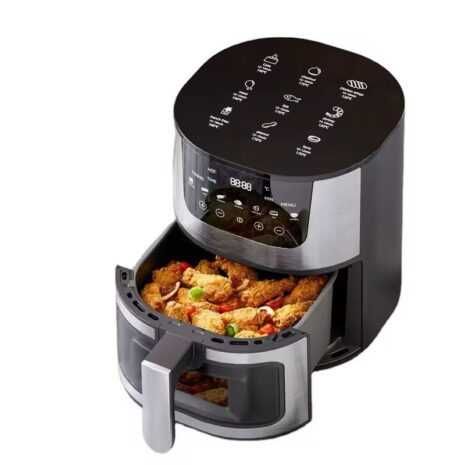 WAINER DF02 – Air Fryer 7L, 2400W, panou digital, fereastră iluminată