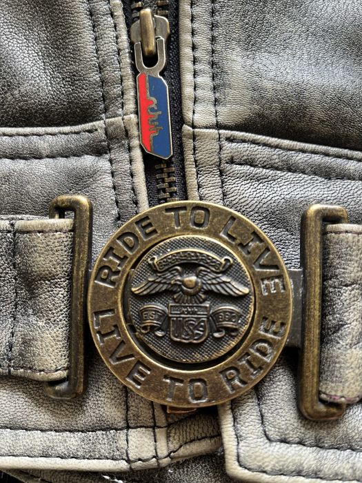 Geaca piele Schuh , model vintage